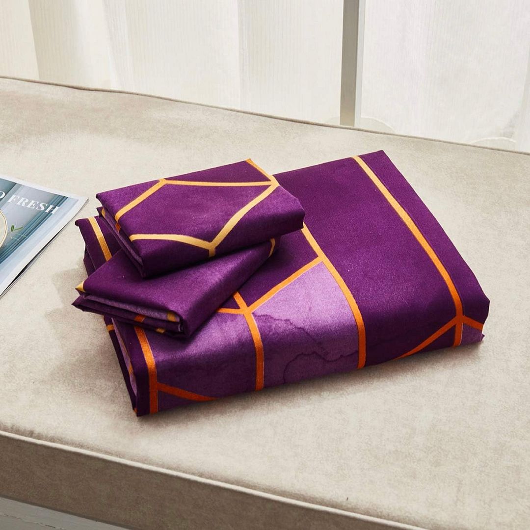 Erena Quilt Cover Set – Purple – Queen