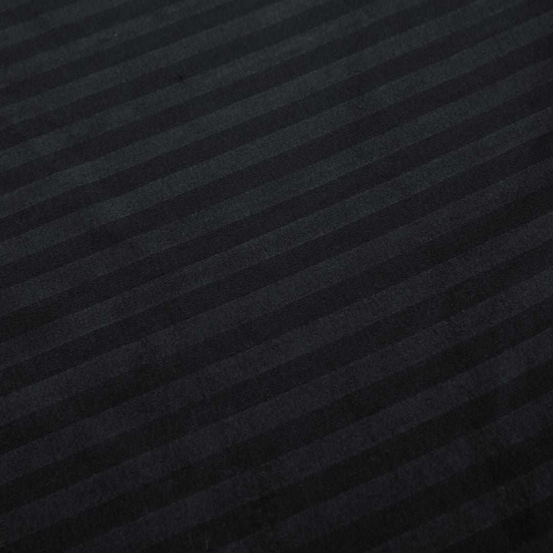 Cove Ultra Soft Striped Quilt Cover Set – Black – King