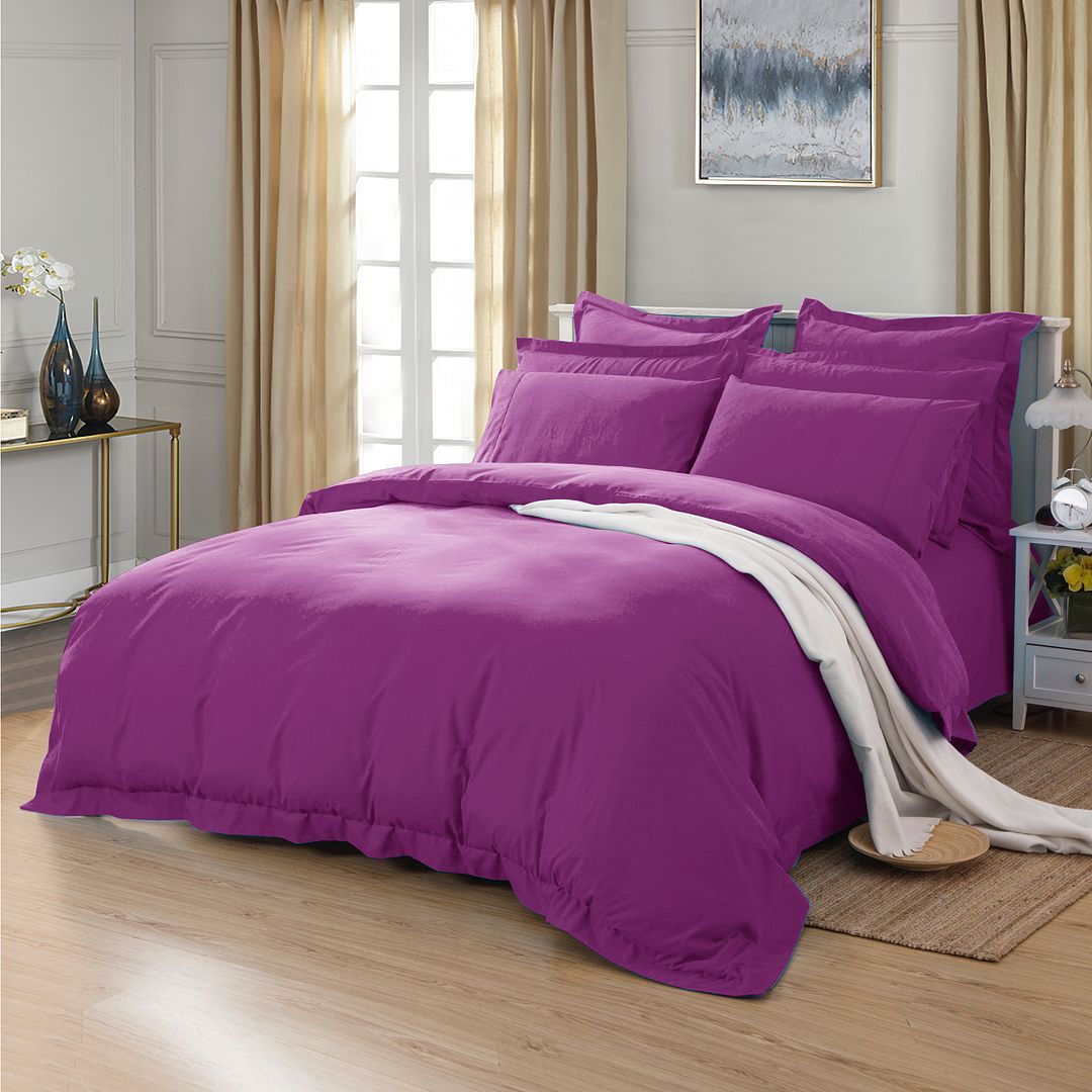 Arlo 1000TC Tailored Quilt Cover Set – Purple – Single