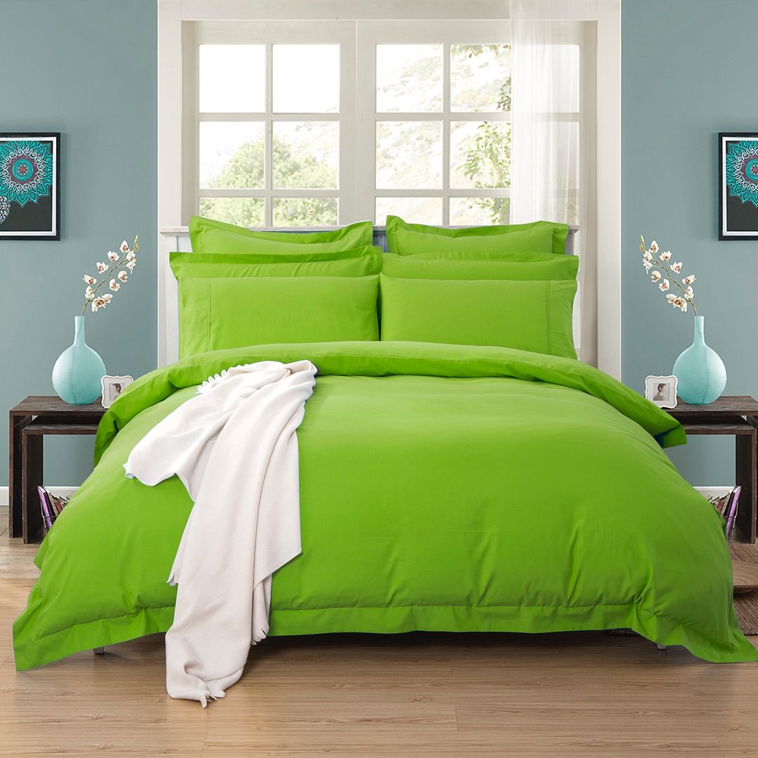 Arlo 1000TC Tailored Green Duvet Quilt Cover Set – Super King