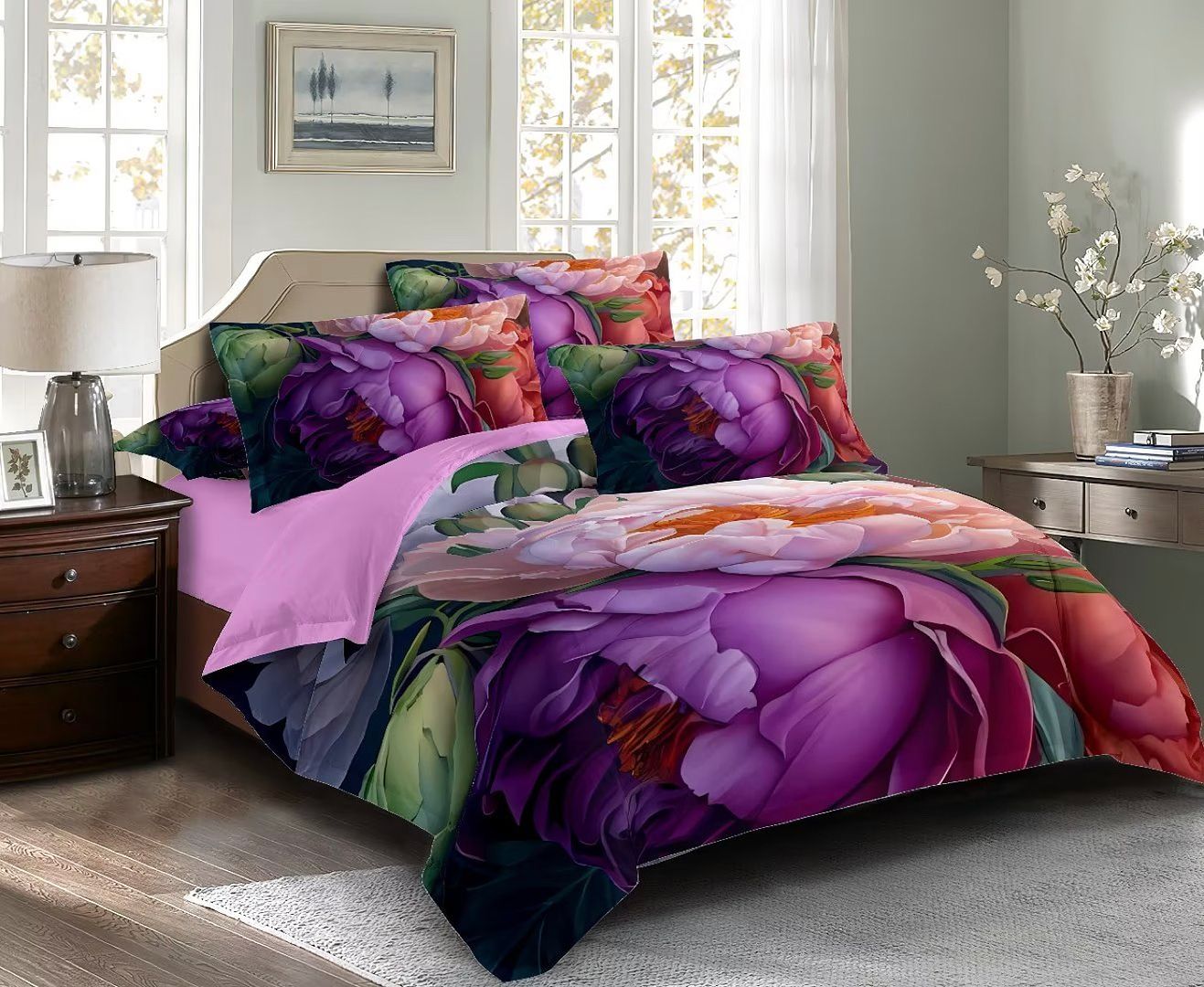 Kaie Floral Quilt Cover Set – Queen