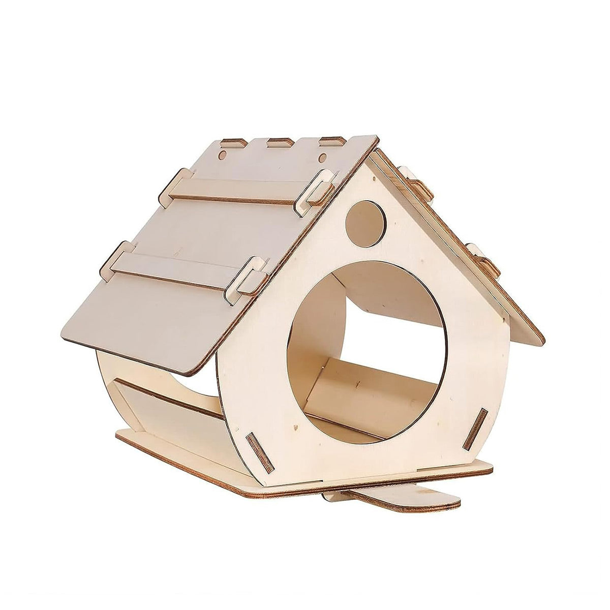 Hudson Wooden Bird House – Natural – 22 cm