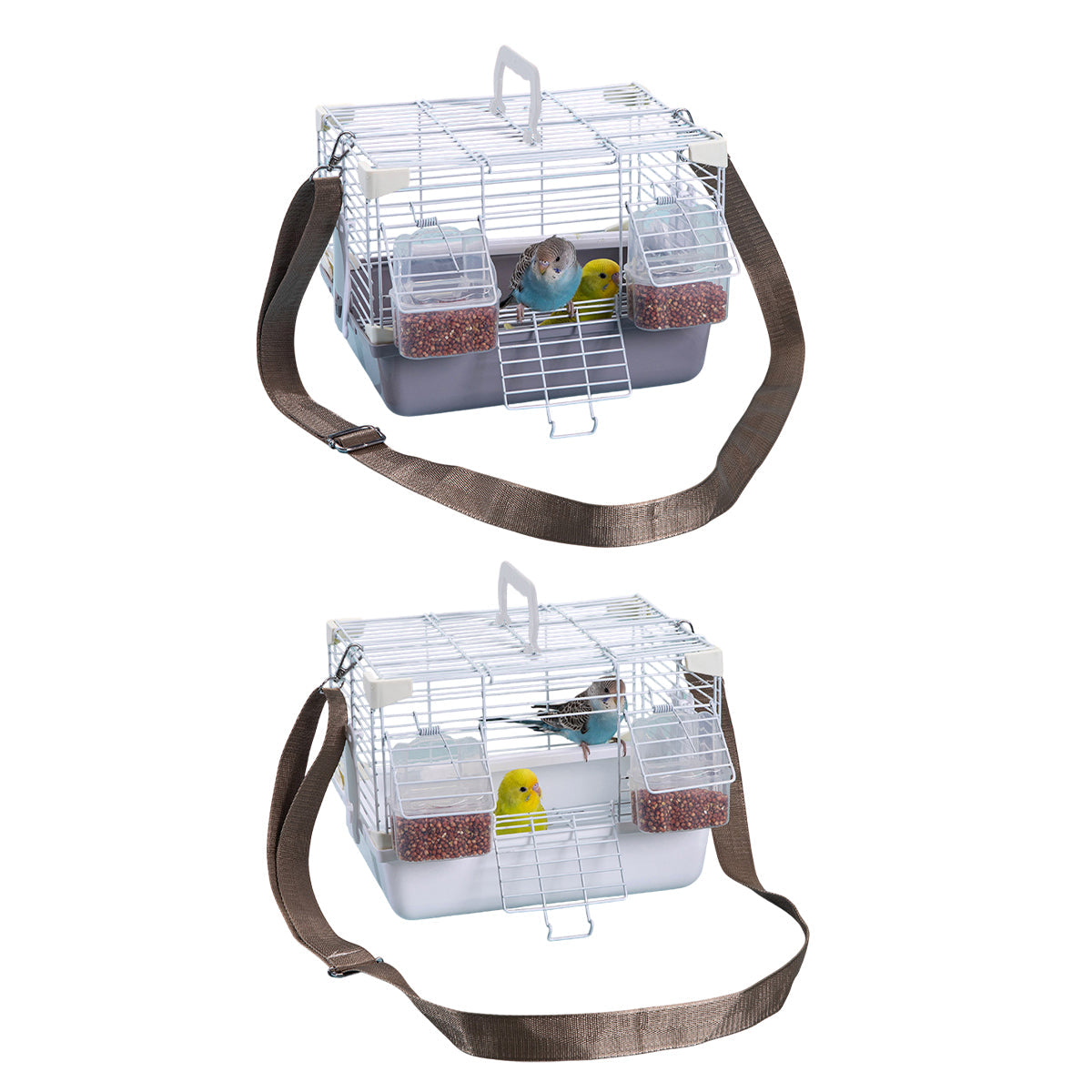 Aviana Portable Bird Carrier Cage – Grey – 27 cm