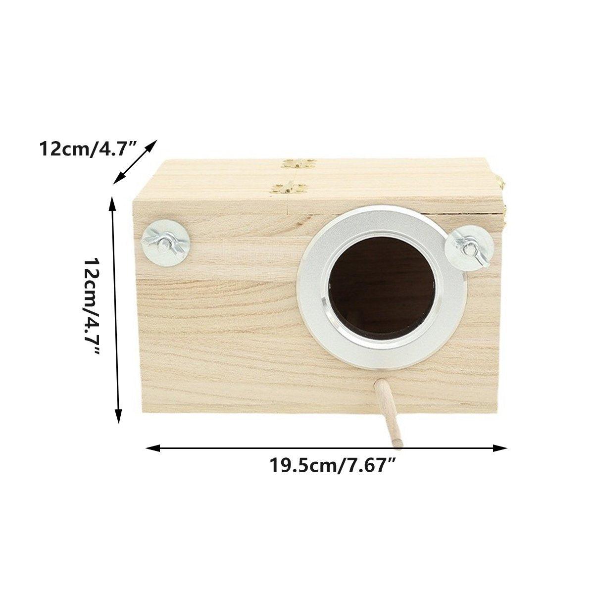 Fiora Wooden Bird Breeding Box – Brown – Standard