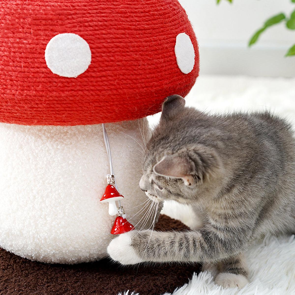 Funghi Mushroom Cat Climbing Frame – Red – 28 × 34 cm