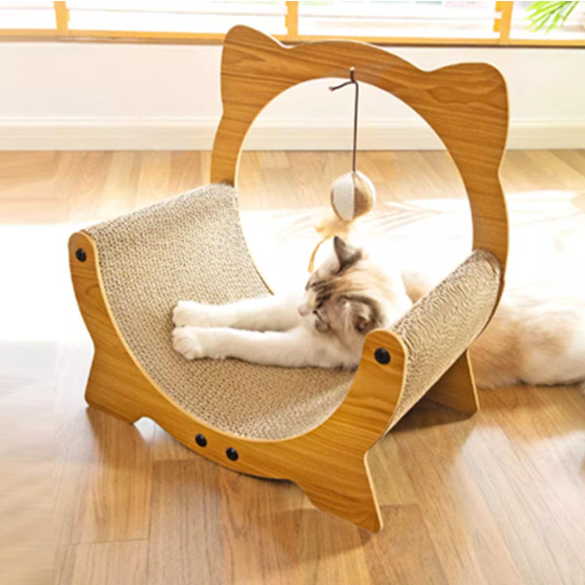 Atlas Cat Nest Scratching Board – Wood – Standard