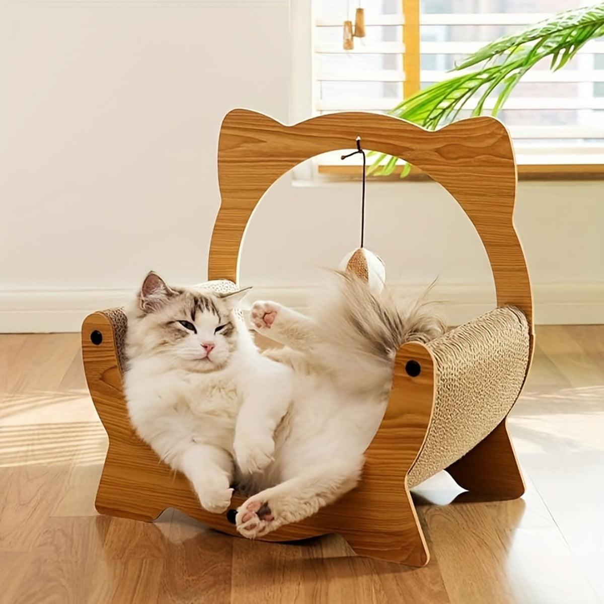 Atlas Cat Nest Scratching Board – Wood – Standard