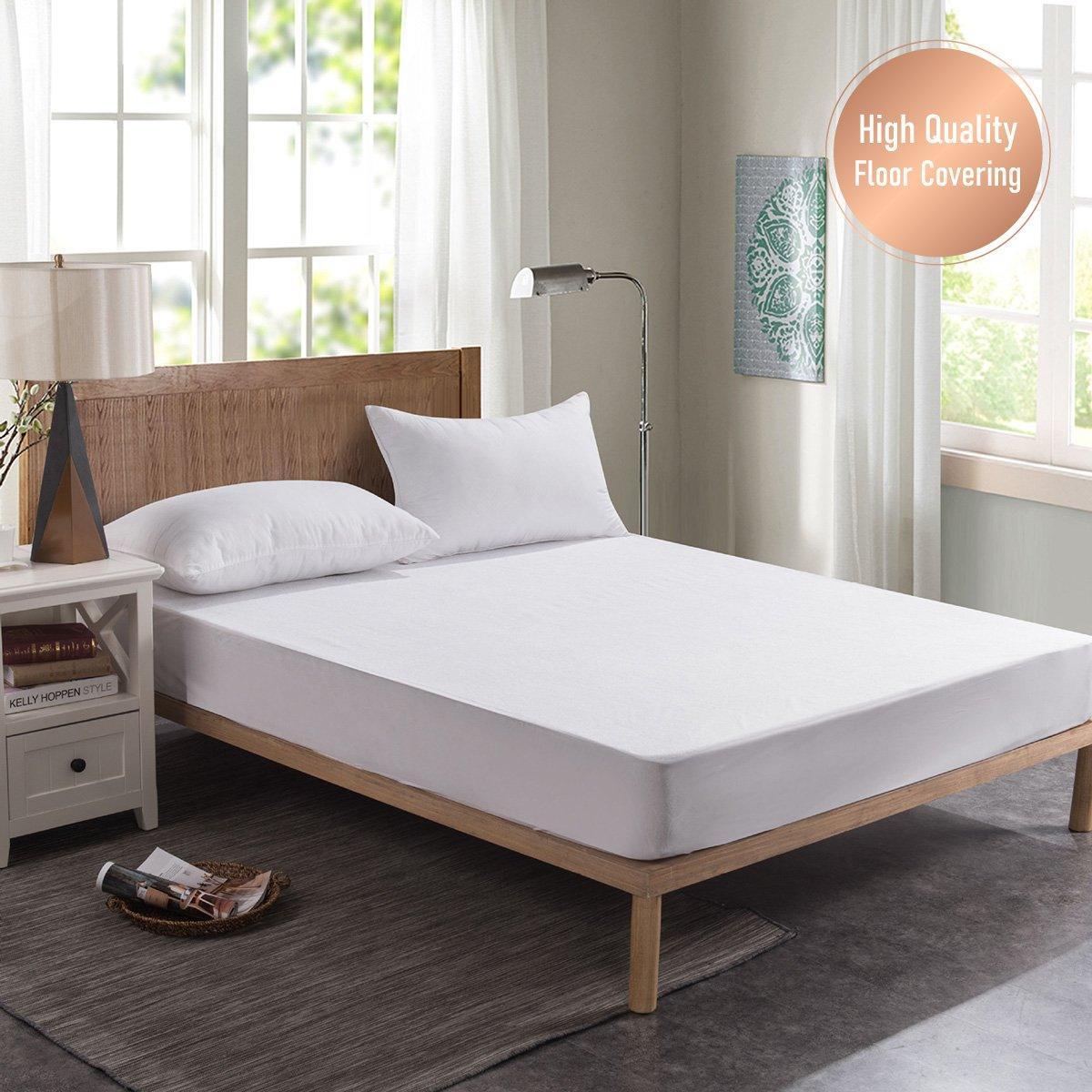 Nova Hotel Bedding White Cotton Satin Bedspread - Cotton jet satin - 80x80s – Single