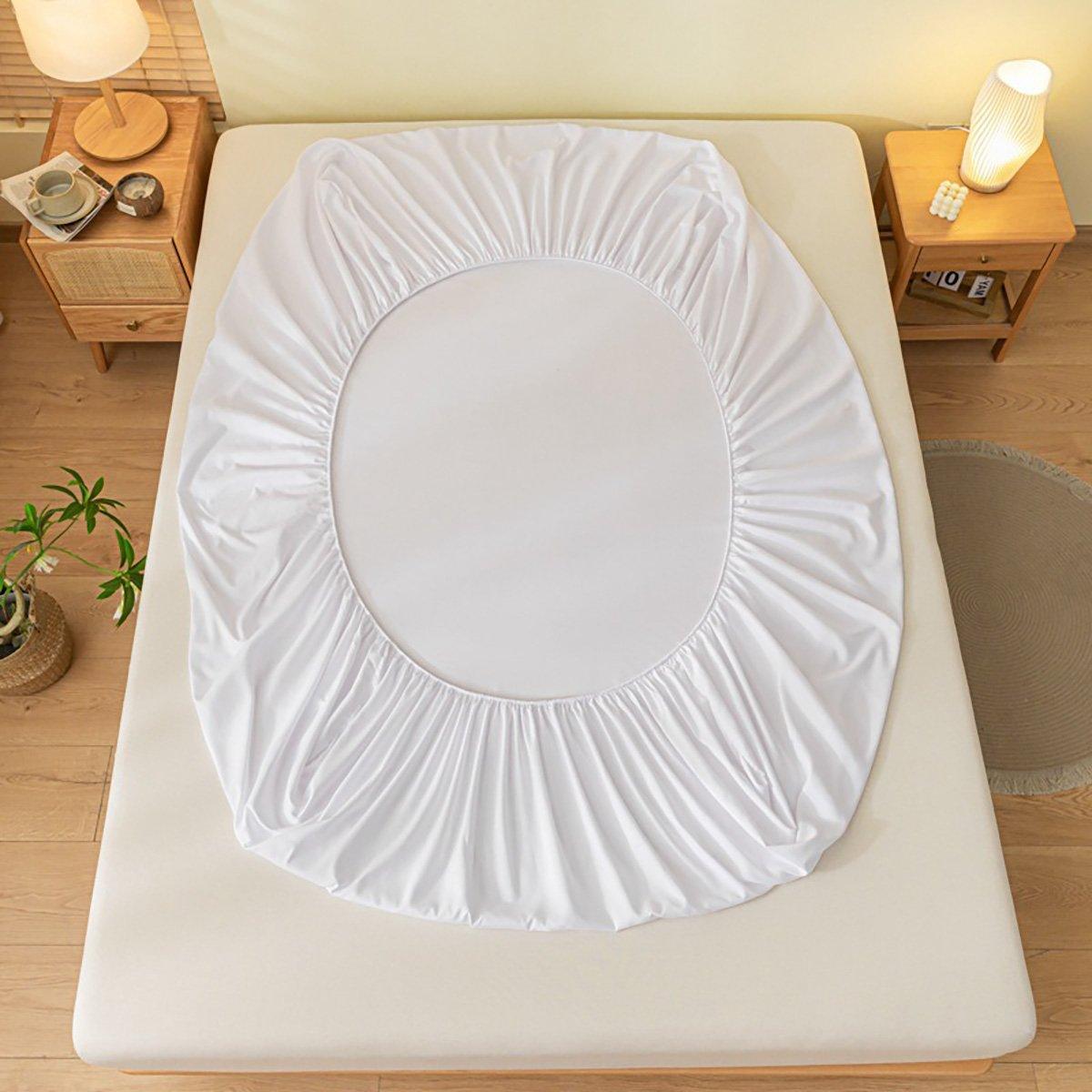 Nova Hotel Cotton Satin Bedspread – White – Single