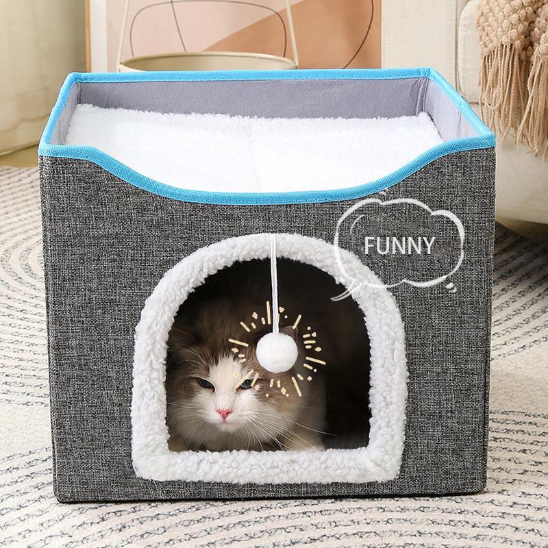 Zen Foldable Cat Hideaway Bed – Green – Standard