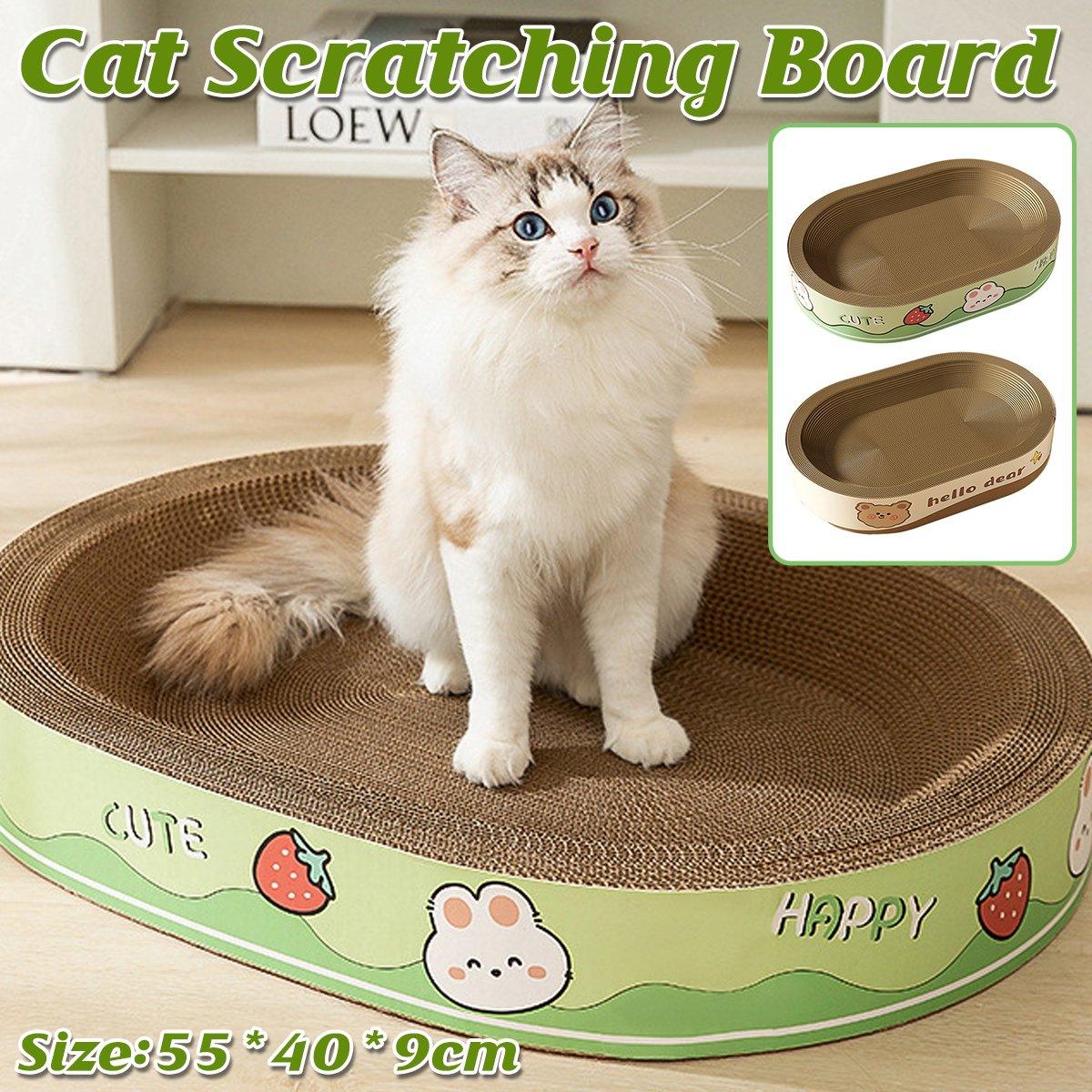 Extra Large Oval Cat Scratching Board Durable Pet Toy Cat Kittens Wear Resistant - Rabbit