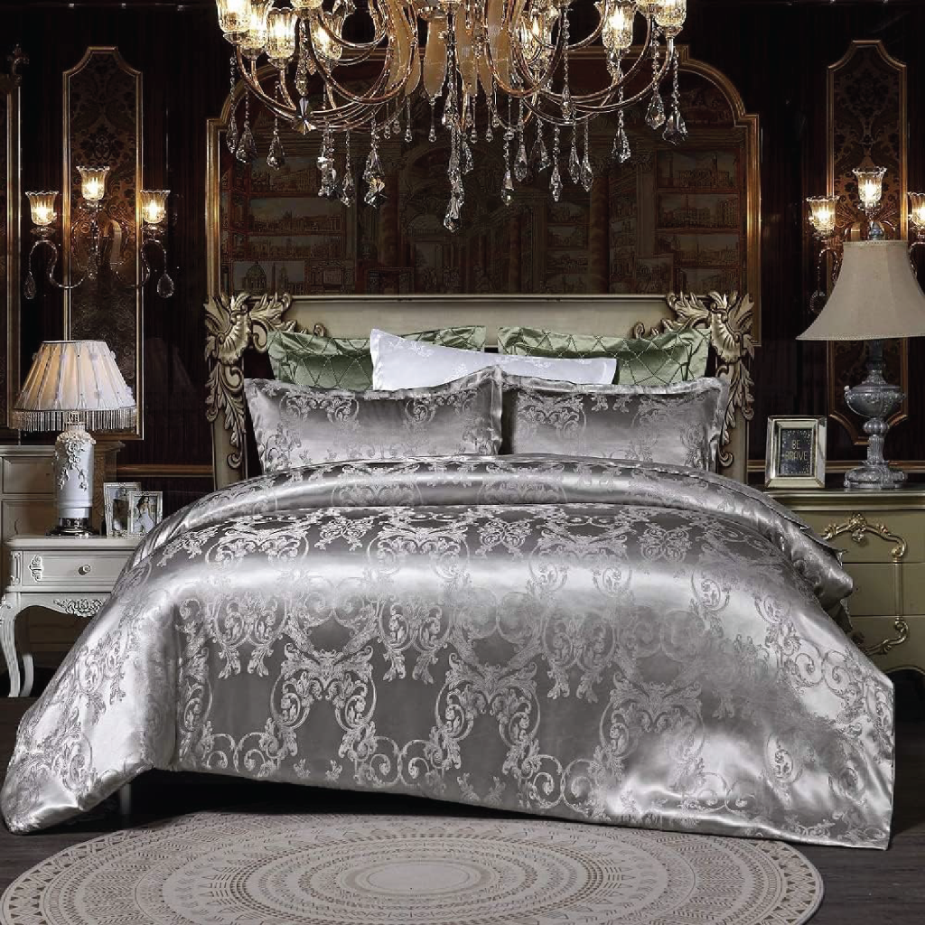 Silvery Royal Quilt Cover Set - (2pcs, ) – Single