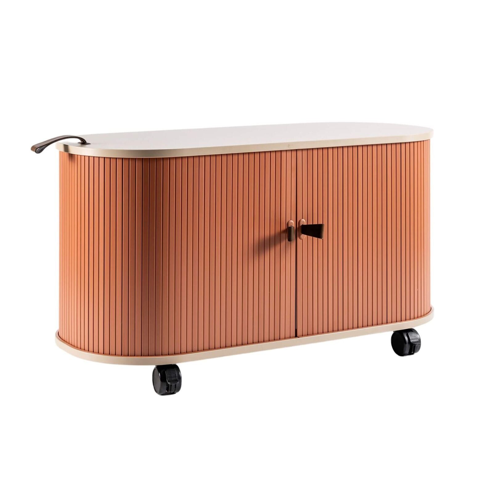Orvella Mobile Roller Shutter Cabinet – Terracotta