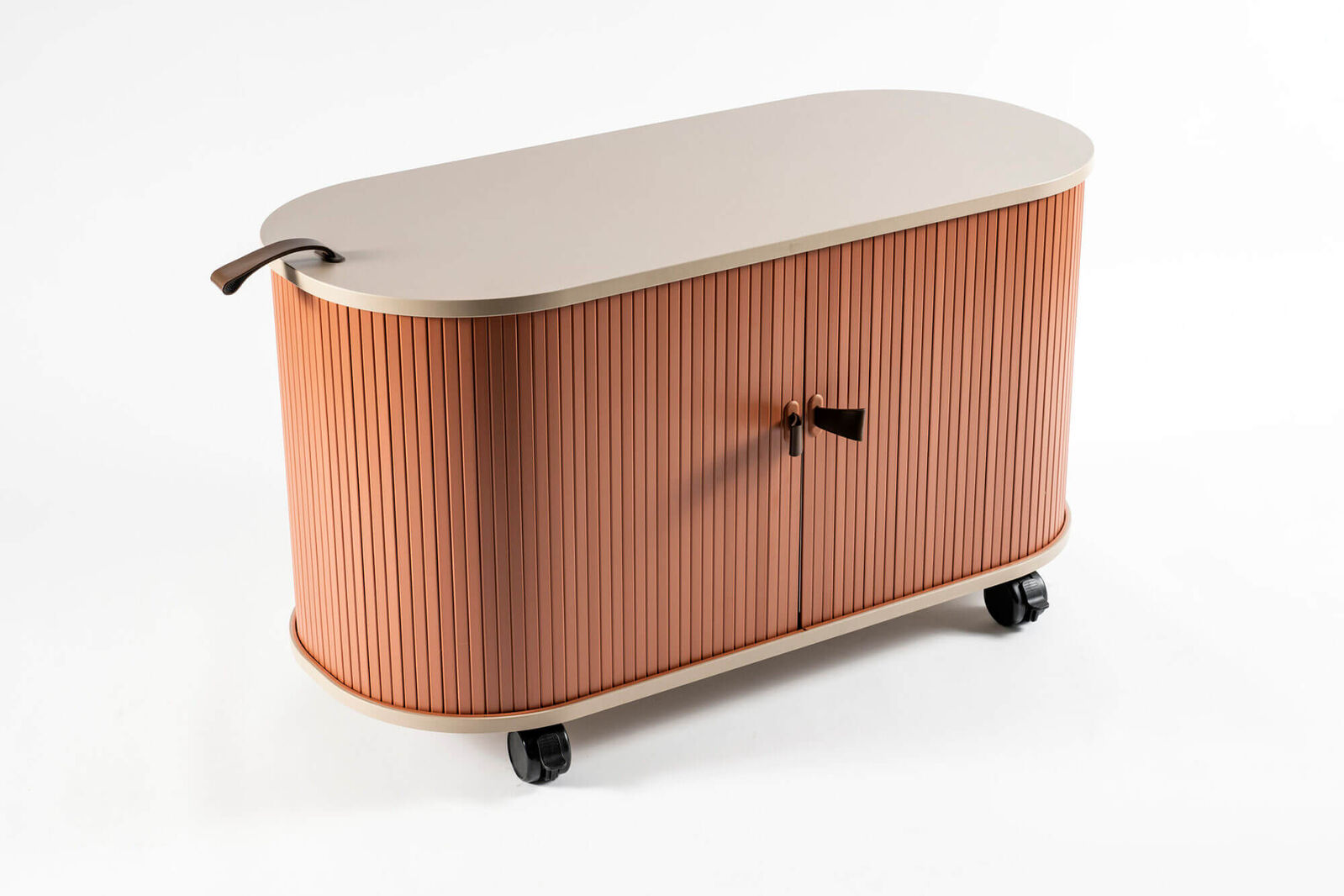 Orvella Mobile Roller Shutter Cabinet – Terracotta