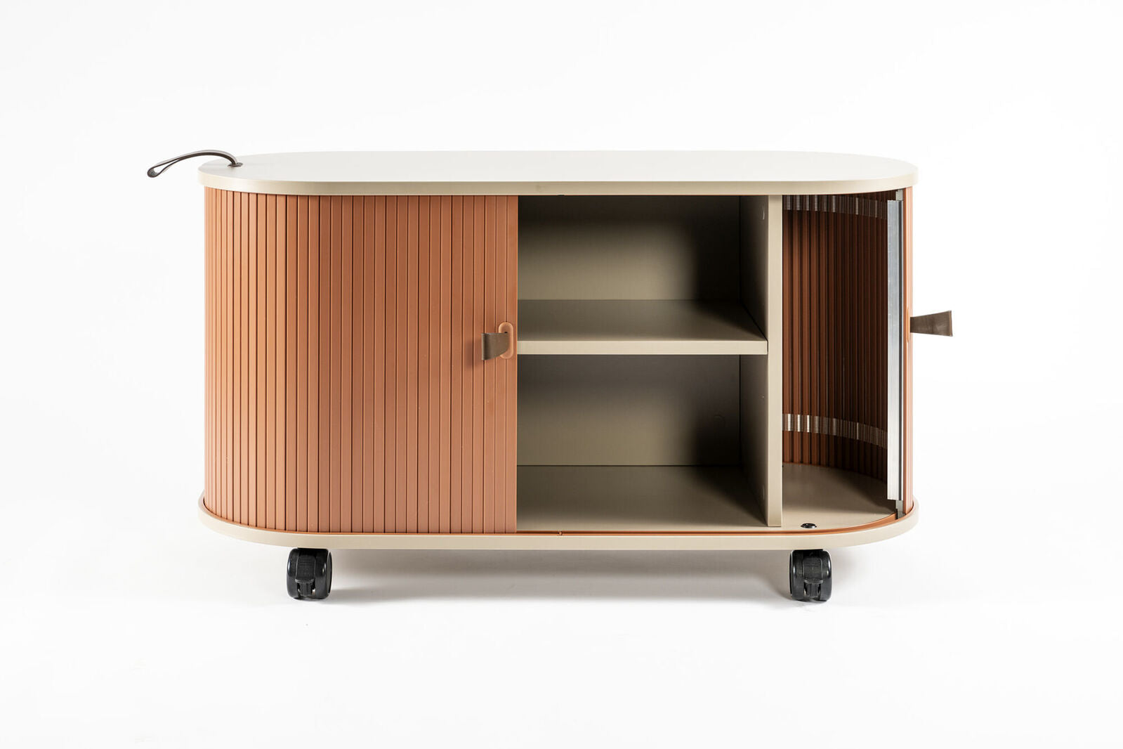 Orvella Mobile Roller Shutter Cabinet – Terracotta