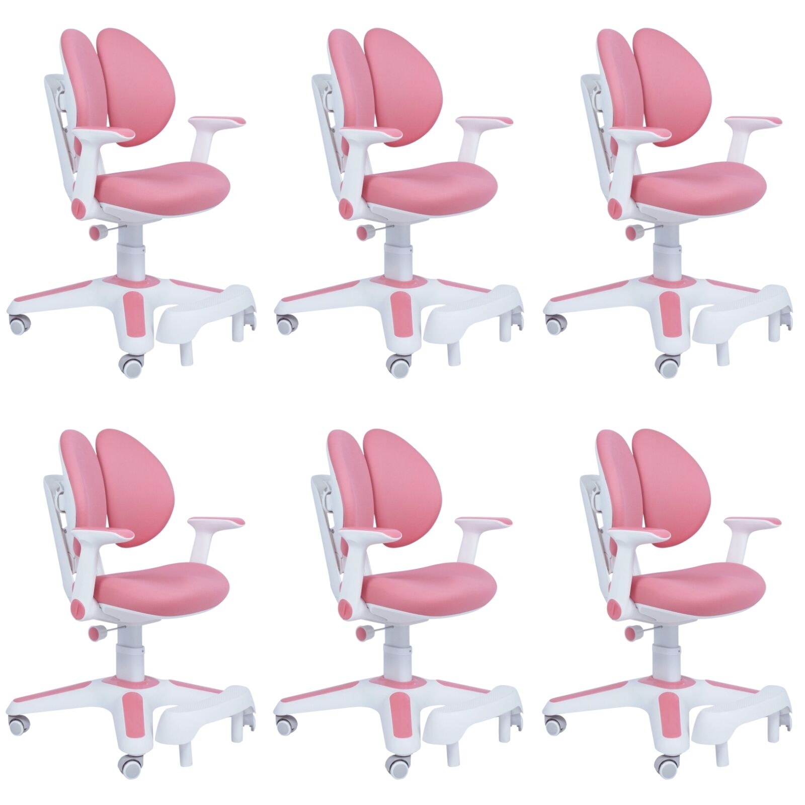 Haven 6x Ergonomic Children Kids Study Chairs Height Adjustable - Pink