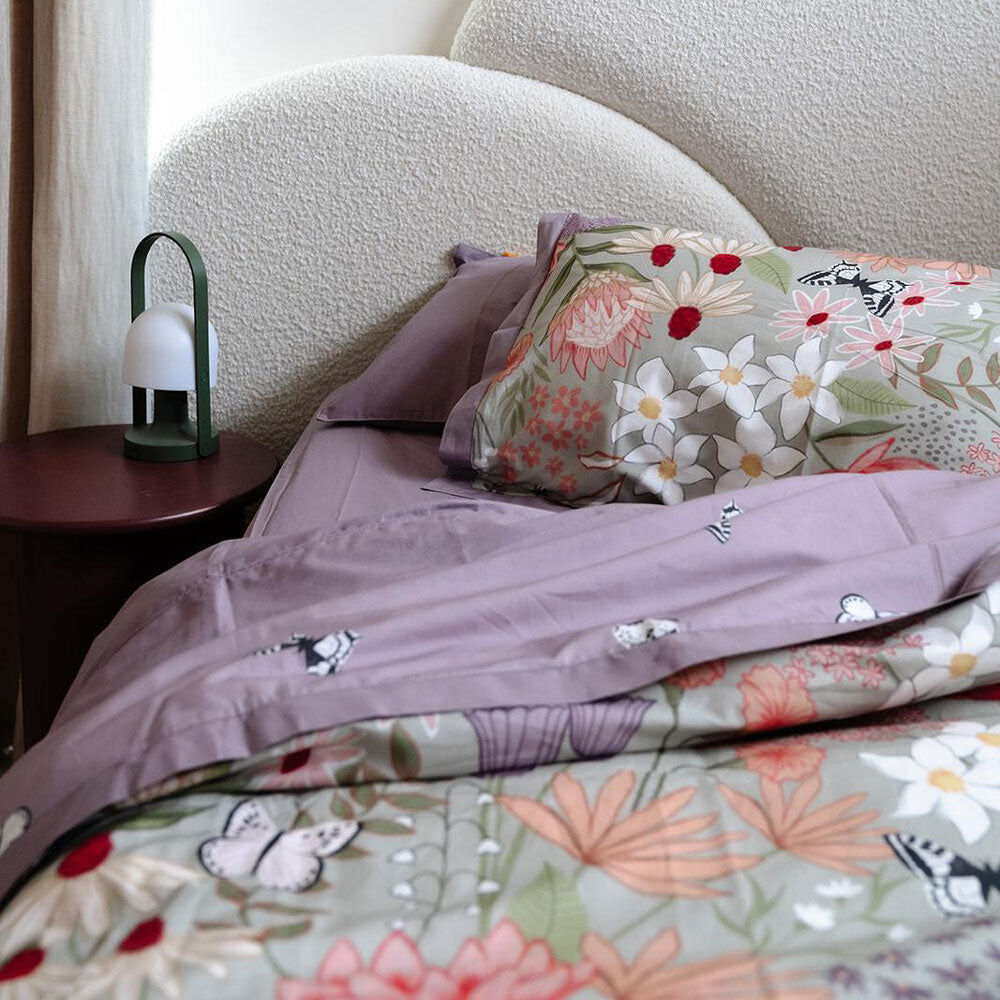 Haven 100% Cloud Cotton Duvet Quilt Cover Set w/ 2 Pillow Cases in Serena – Super King