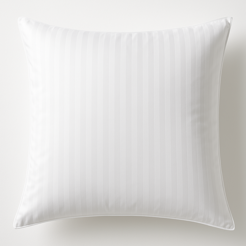 Arlo Cotton European Pillowcase – Striped White – Standard