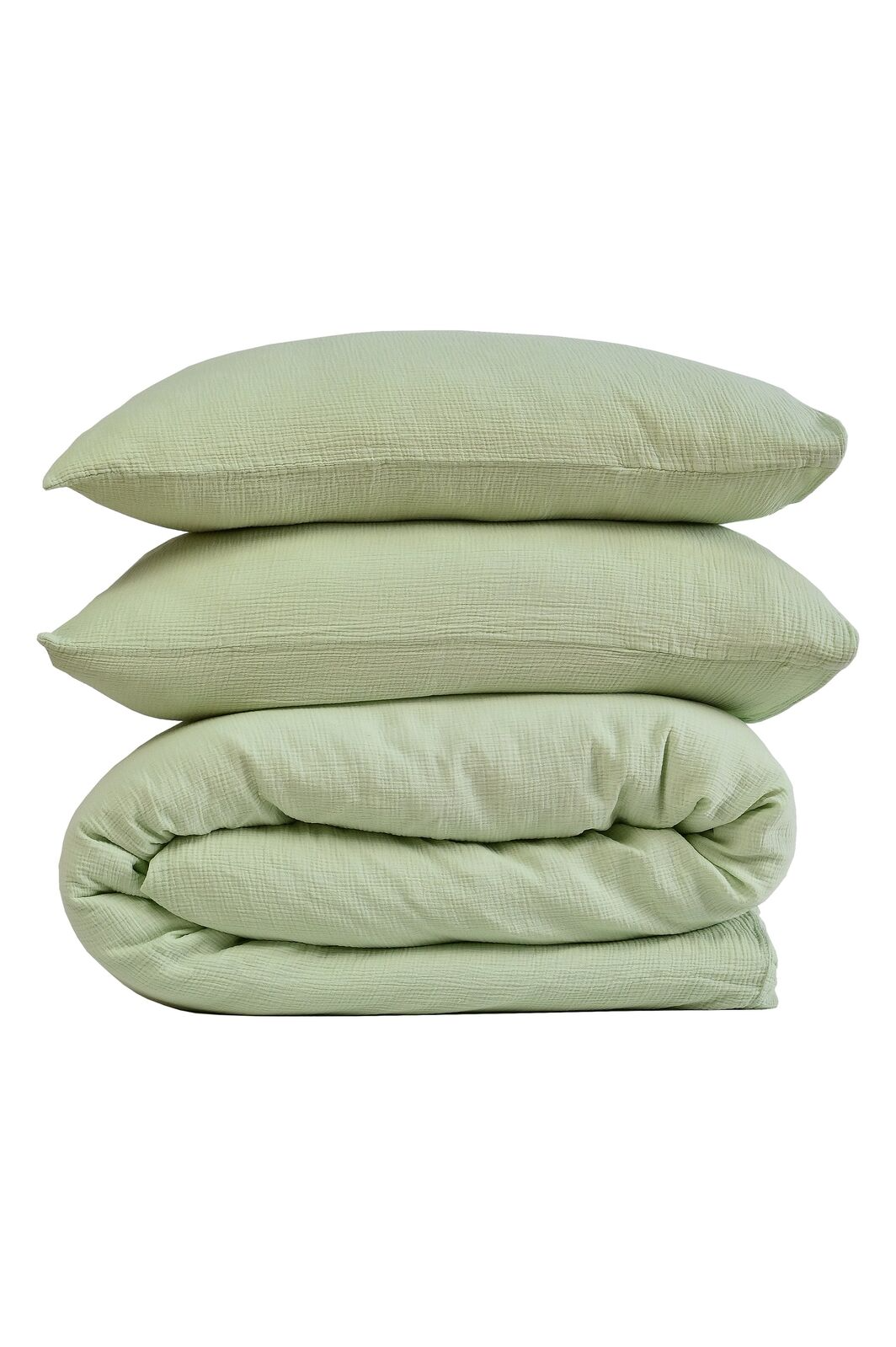 Haven Cotton Muslin Quilt Cover Set – Green – King