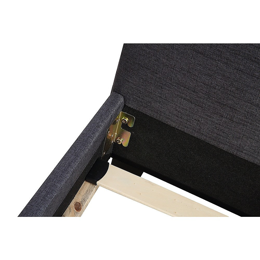 Haven Linen Fabric Bed Frame – Grey – King