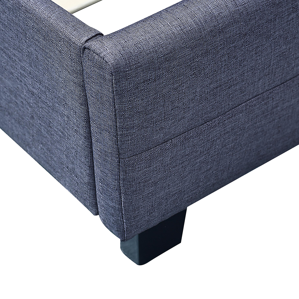 Alderon Linen Bed Frame – Grey – King