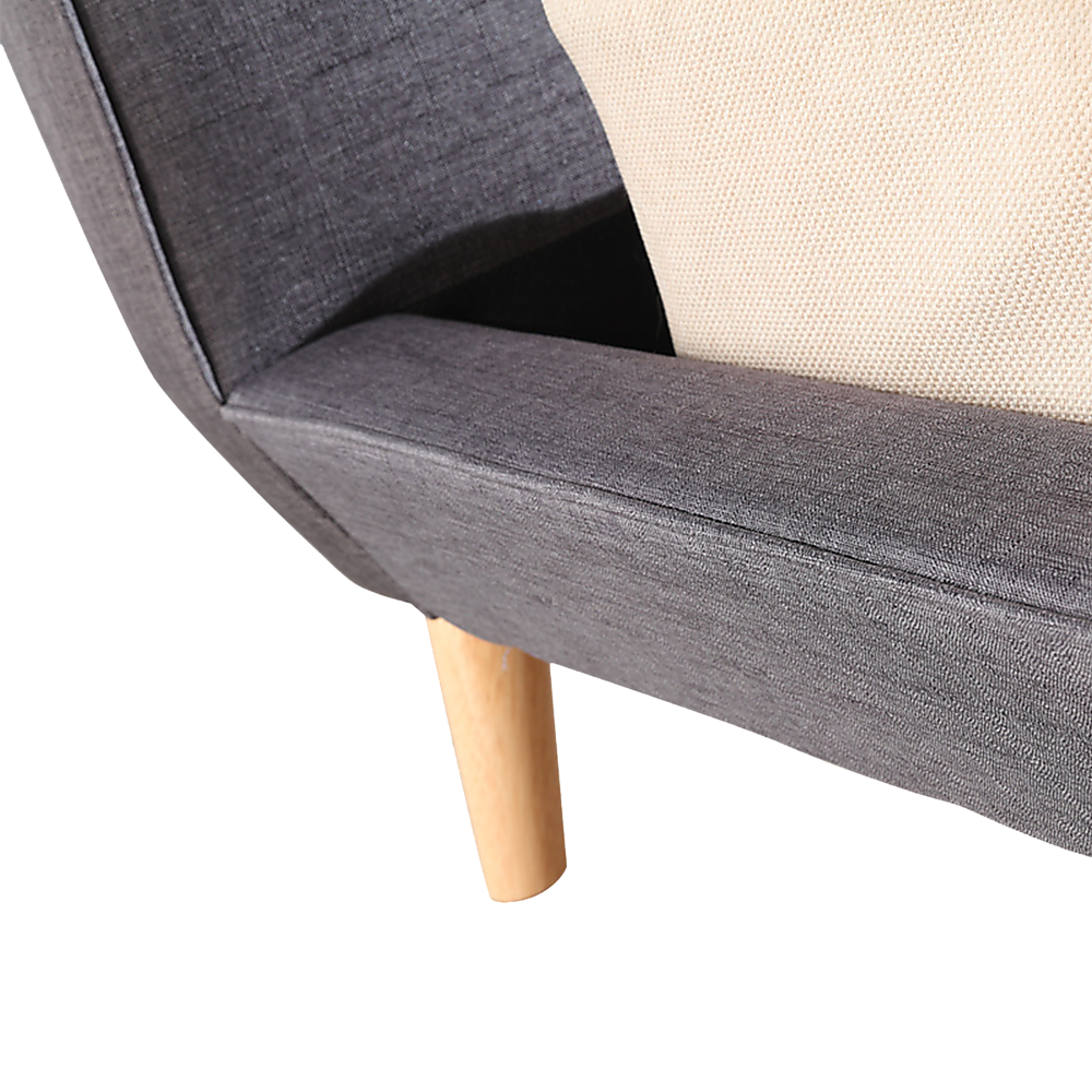 Rowan Linen Fabric Deluxe Bed Frame – Grey – Queen