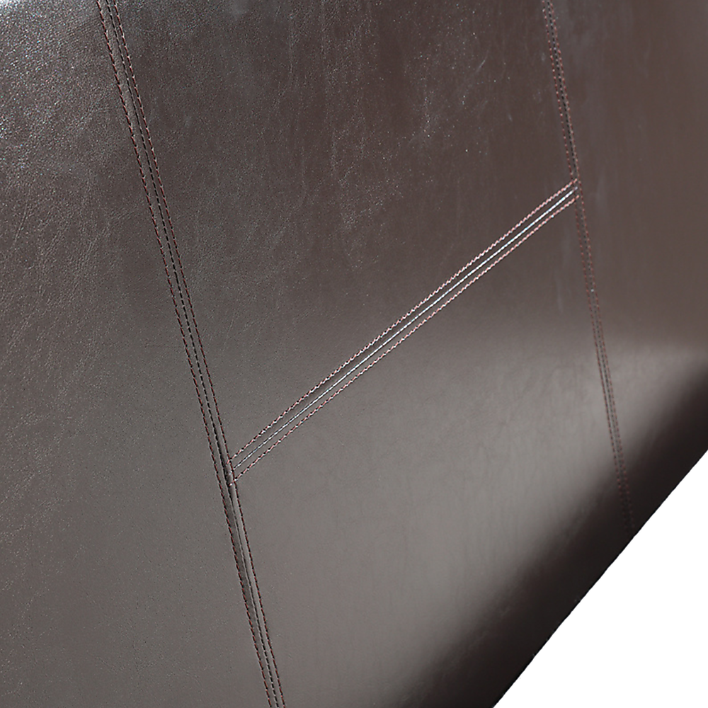 Linden PU Leather Bed Frame – Brown – King Single