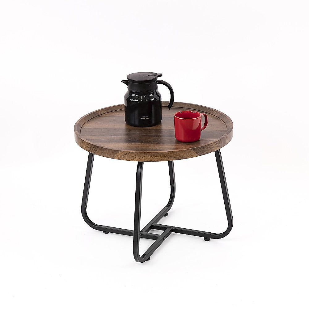 Kester Round Side Table – Black – 39 cm