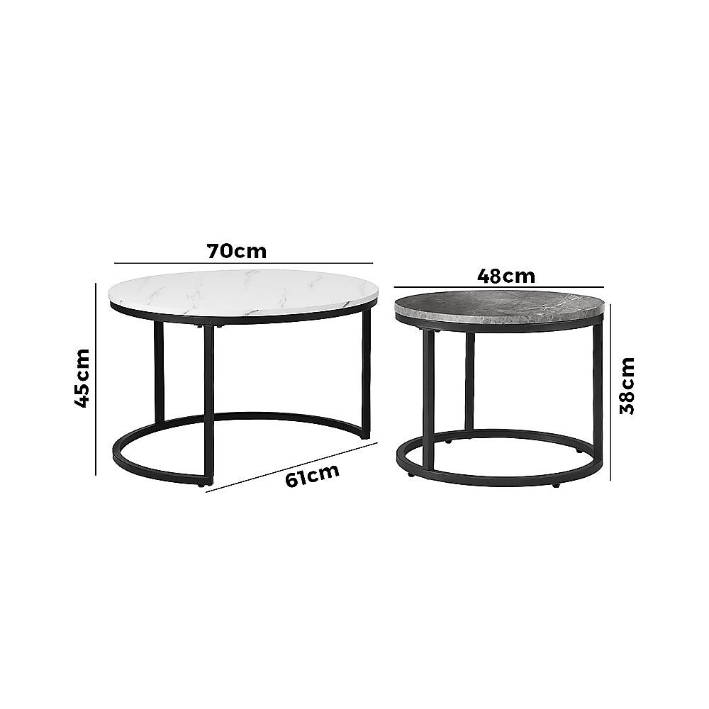 Atlas Nesting Coffee Tables – Multi – Set of 2