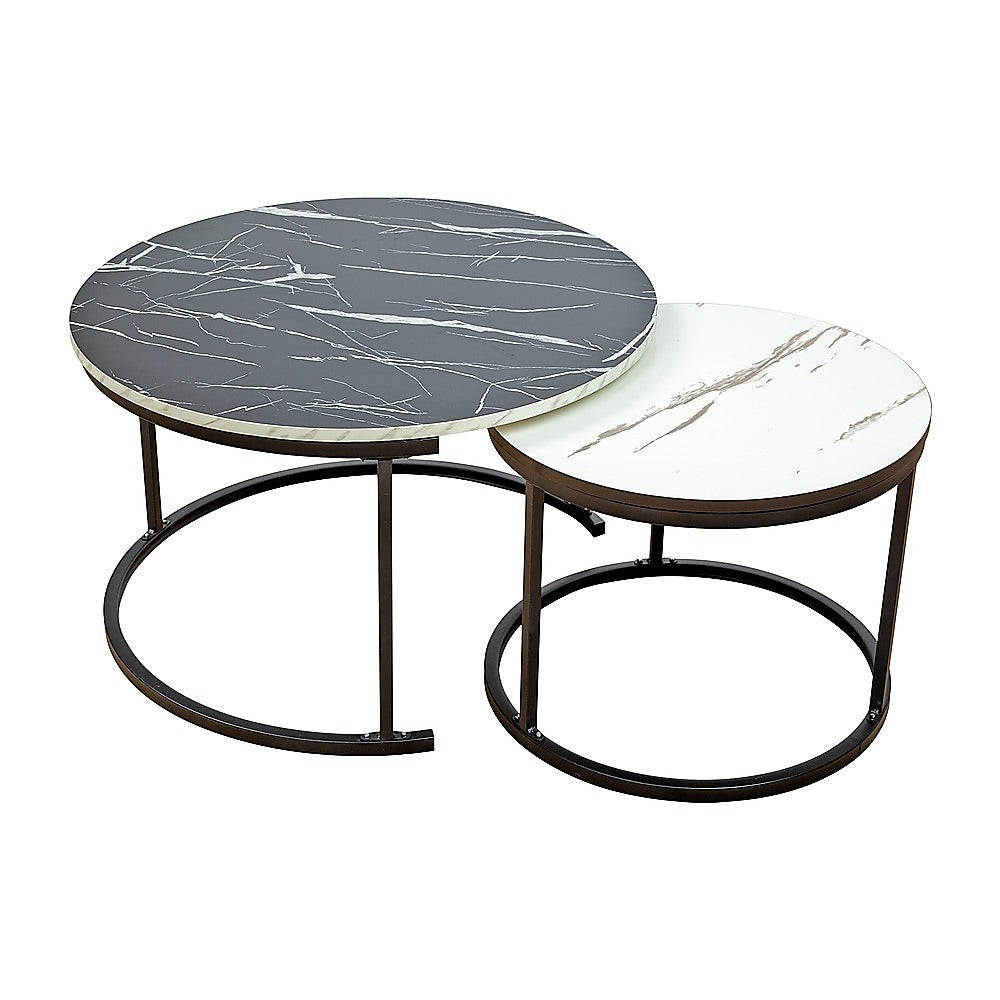 Serano Nesting Coffee Tables – White – Set of 2
