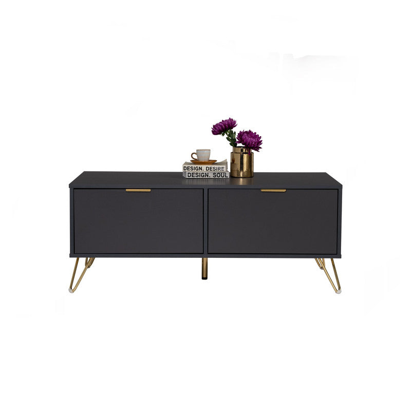 Volos Coffee Table – Black & Gold – 110cm