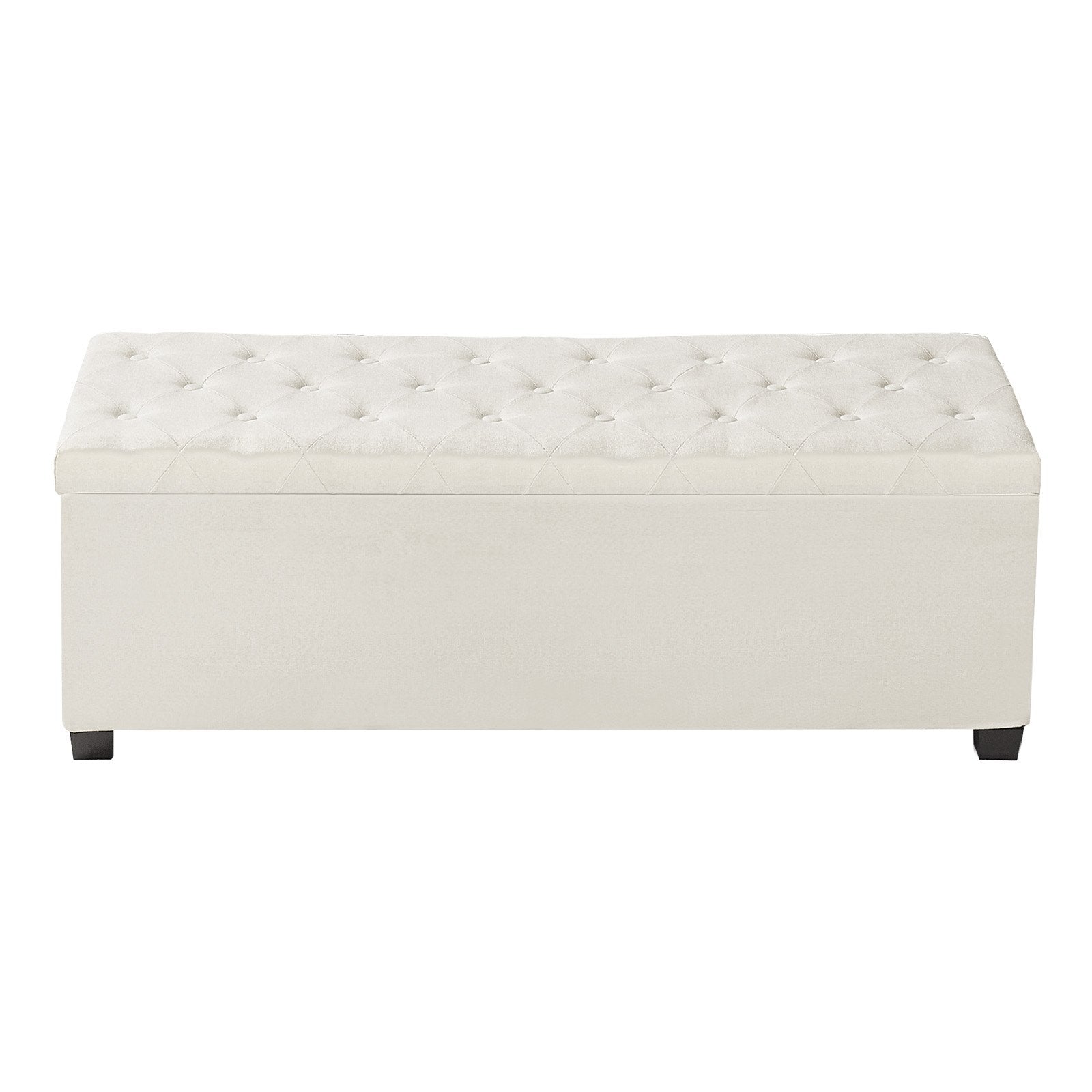 Harlow Tufted Storage Ottoman Bench – Beige