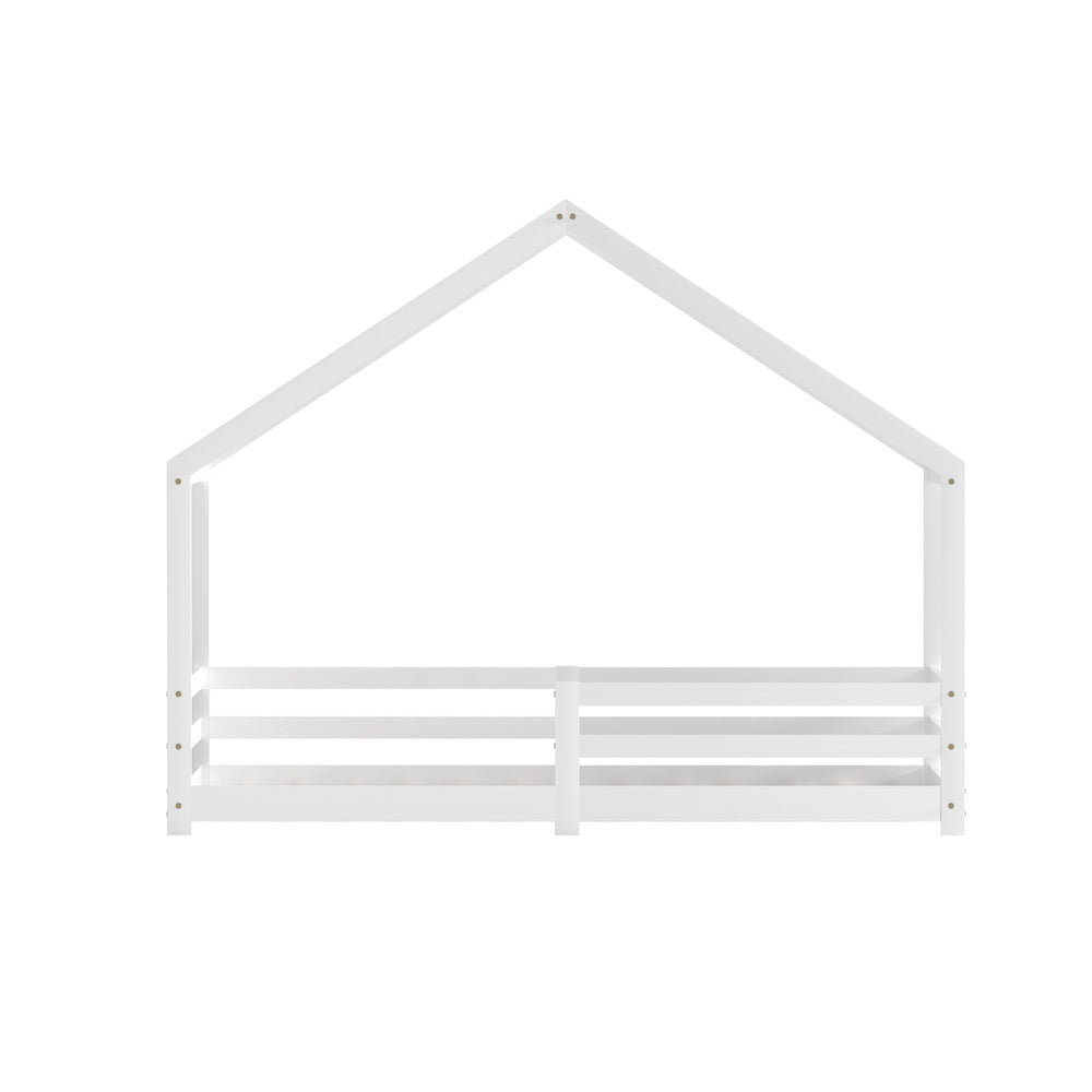 Amos Kids House Bed Frame – White – Single