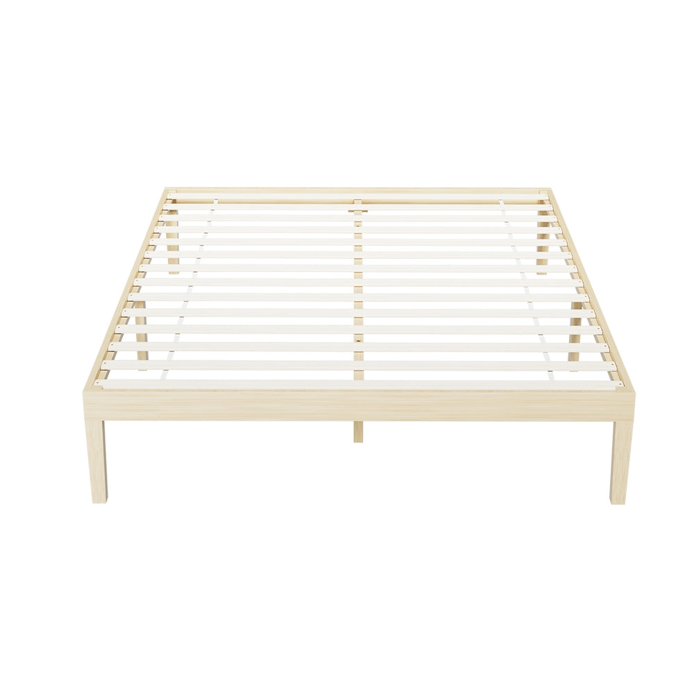 Bruno Wooden Timber Double Bed Frame – Pine – Double
