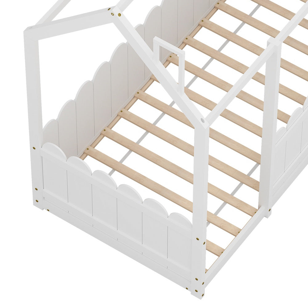 Kori Kids House Bed Frame – White – Single