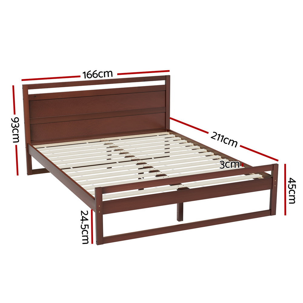 Witton Wooden Bed Frame – Walnut – Queen