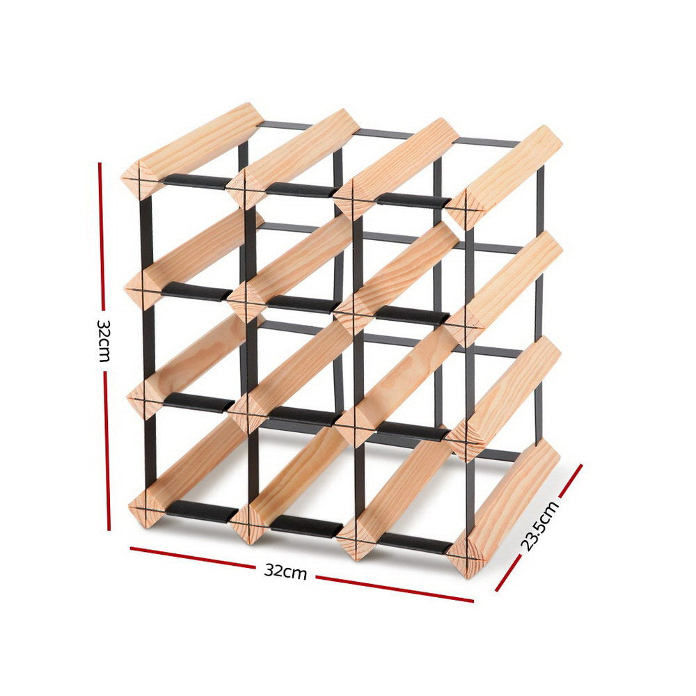 Alderon Timber Wine Rack – Natural – 12 Bottles