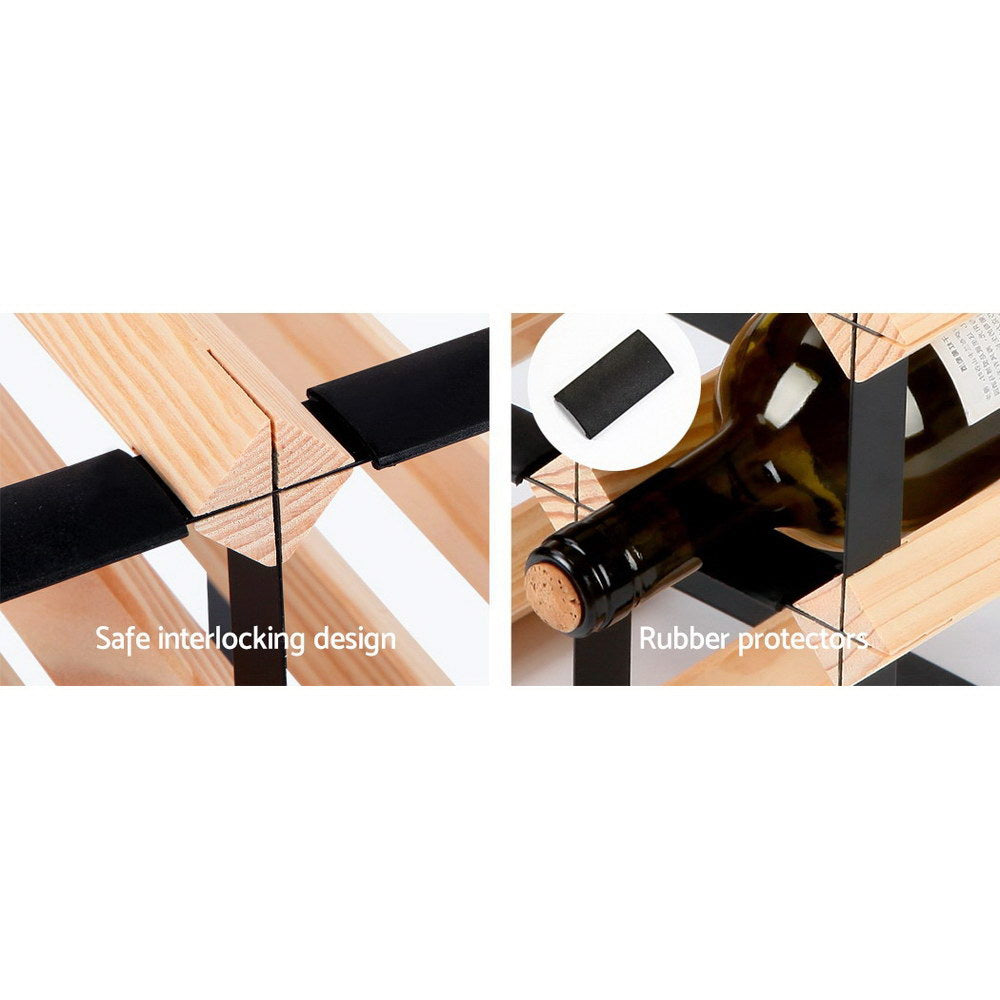 Alderon Timber Wine Rack – Natural – 12 Bottles