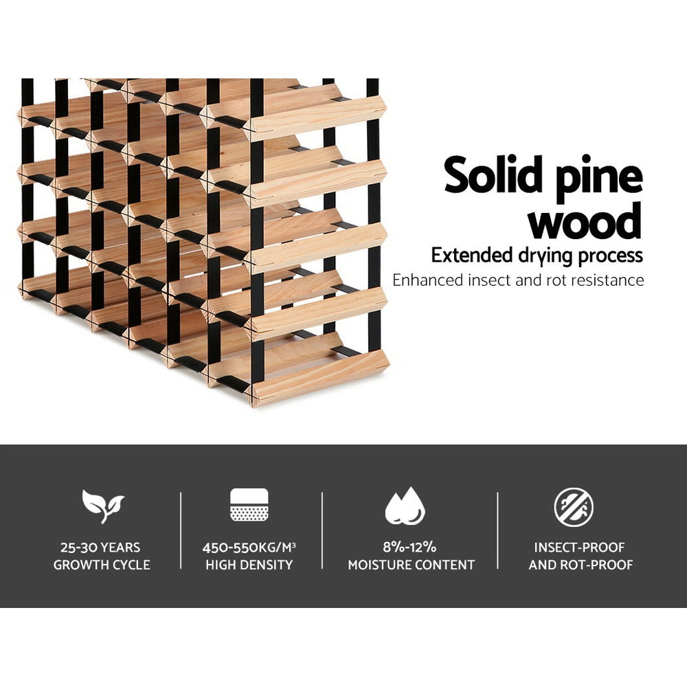 Belmont Timber Wine Rack – Natural – 42 Bottles