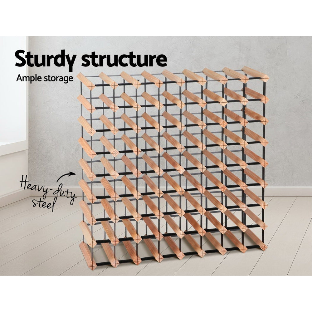 Meridian Timber Wine Rack – Natural – 72 Bottles