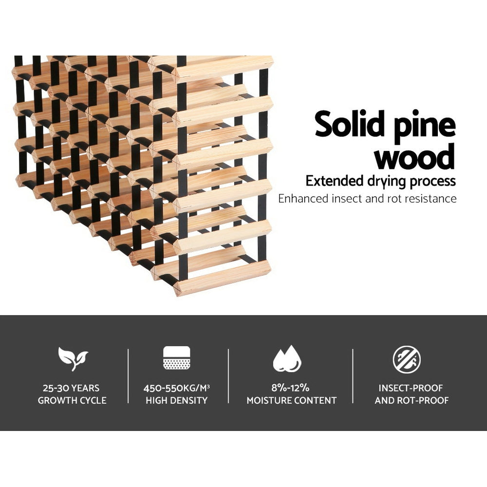 Meridian Timber Wine Rack – Natural – 72 Bottles