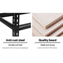 4 x 1.5M Garage Shelving Warehouse Rack - Black
