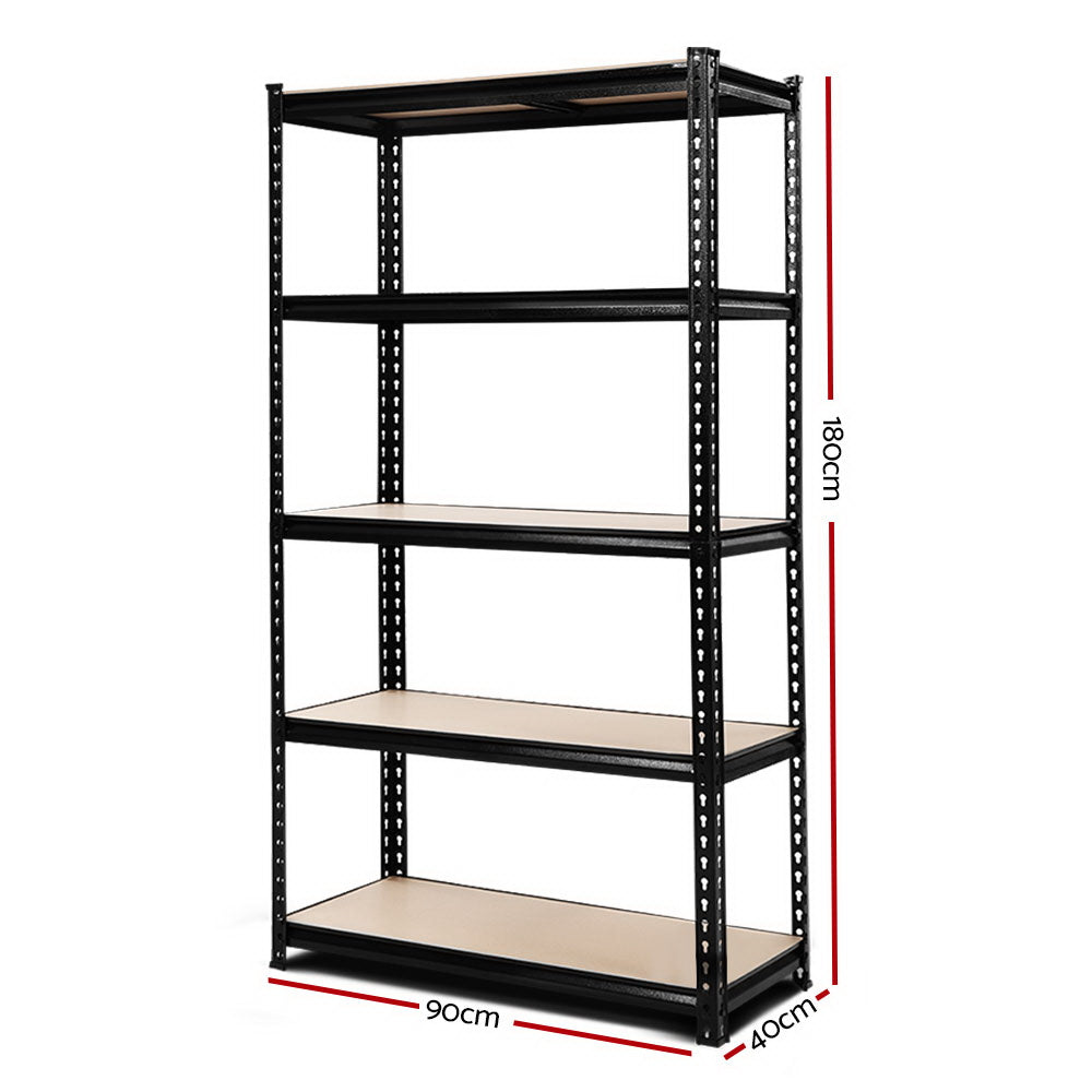 Nara Garage Shelving Warehouse Rack – Black – 1.8 M