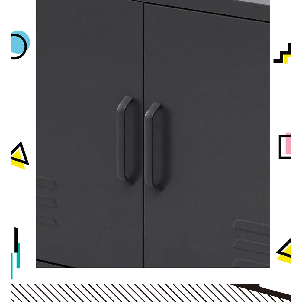 Base Metal Storage Cabinet – Charcoal – 100 cm