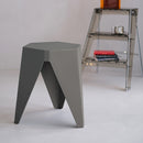 Set of 2 - Puzzle Stool Plastic Stacking Bar Stools/Chairs - Grey