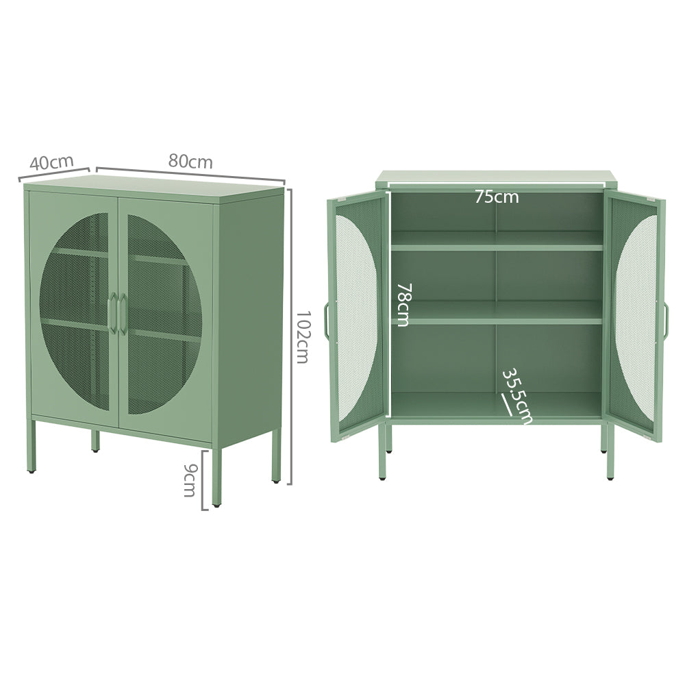 Elsa Metal Sideboard – Green – 80 cm