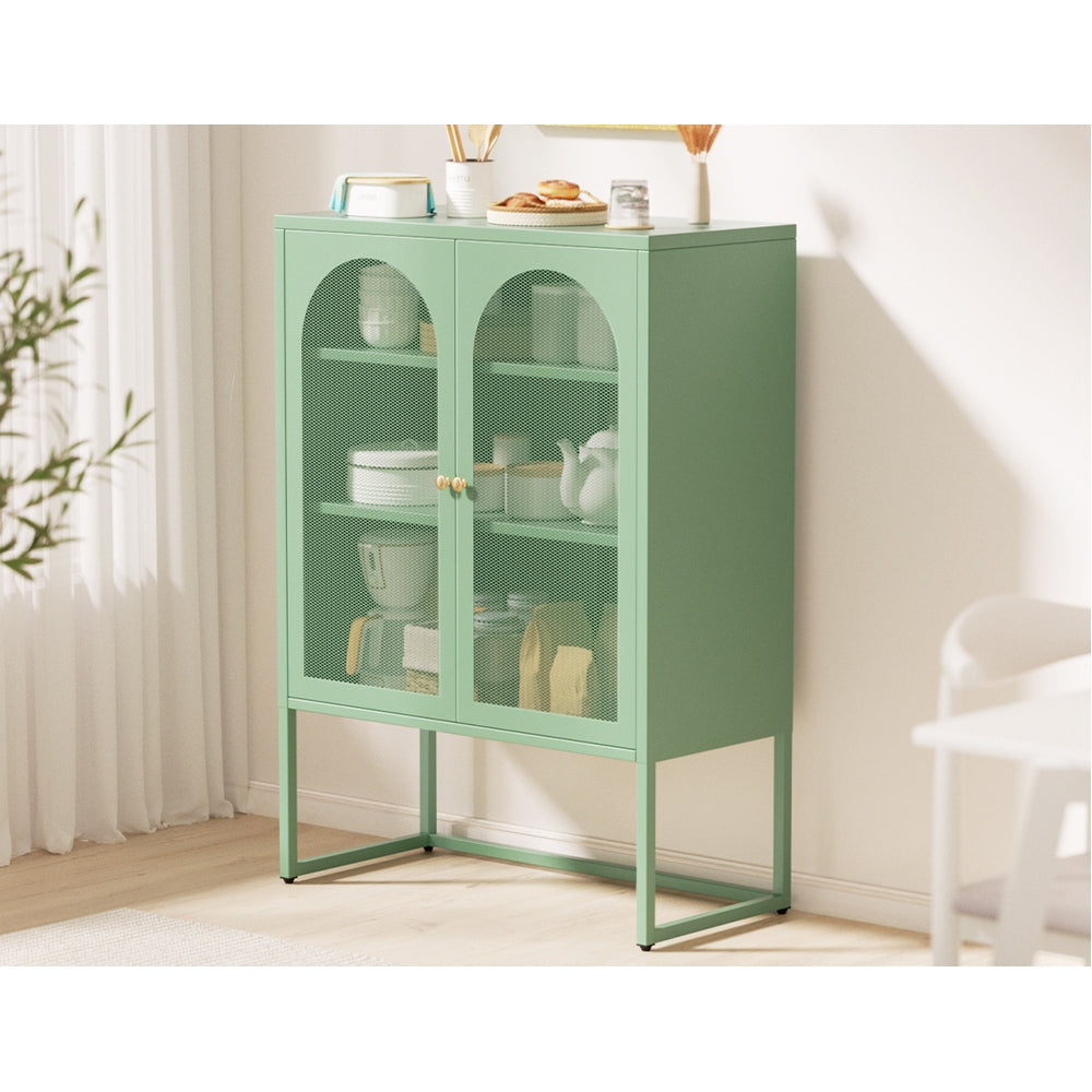 Elma Metal Sideboard – Green – 85 cm