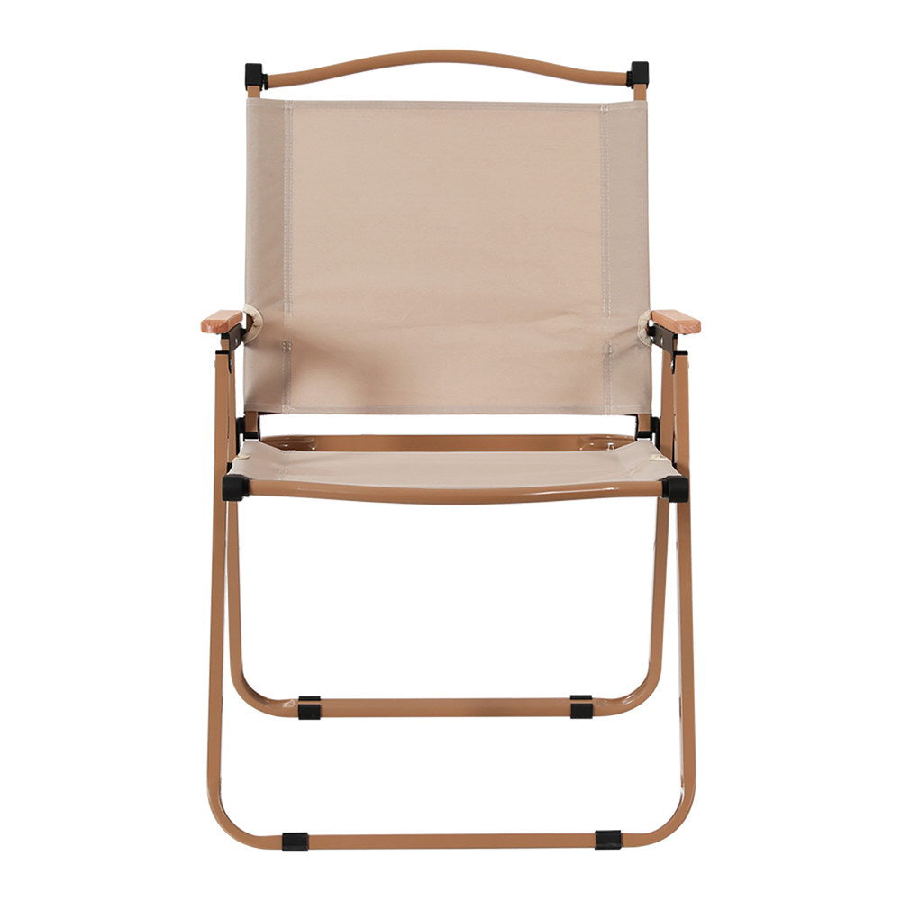 Alpine Folding Outdoor Chair – Beige – Steel Frame