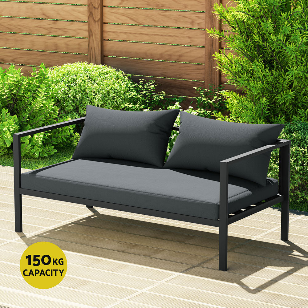 Atlas 4 Seater Outdoor Sofa Set – Charcoal – 4 Piece