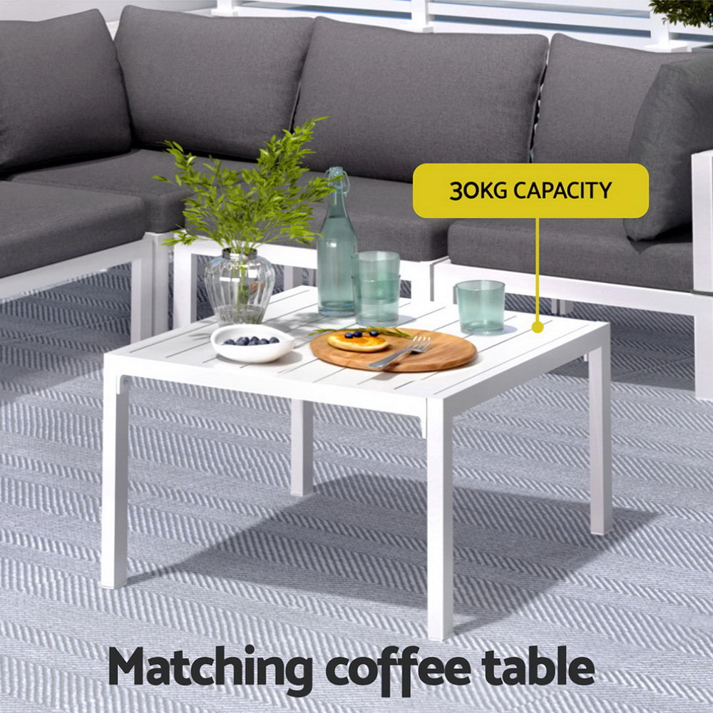 Atlas Outdoor Sofa Set – White – 6 Piece